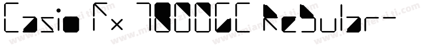 Casio fx 7800GC Regular字体转换